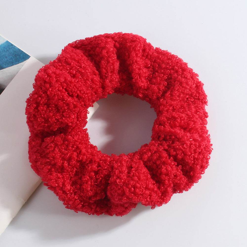 Women Knitted Red Velvet Hair Scrunchies Hair Accesories - EX-STOCK Canada