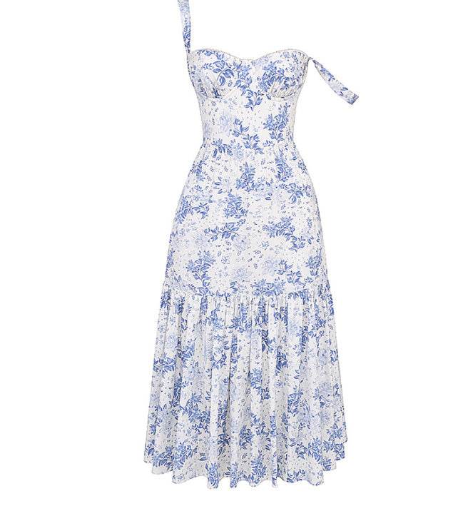 Spring And Summer Comely Pastoral Style Sling Floral A Swing Cake Dress - EX-STOCK Canada