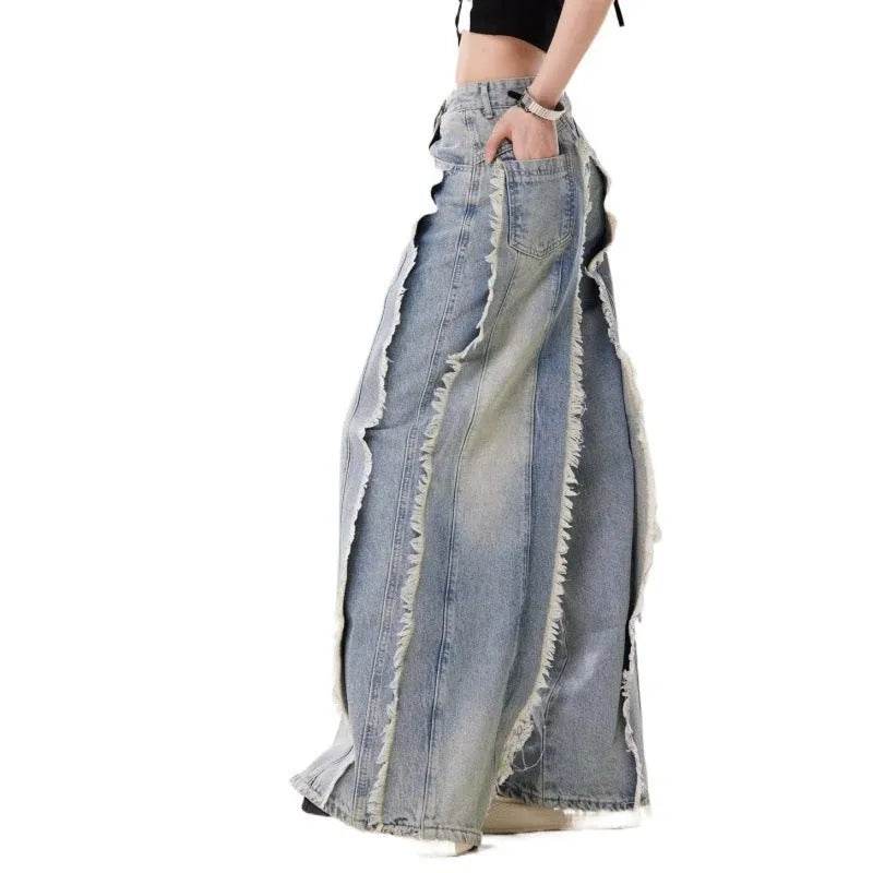 Jeans Destroyed Loose Burrs Wide Leg Bootcut Pants - EX-STOCK Canada