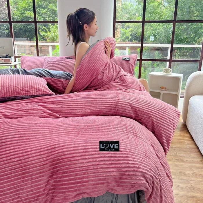 Housse de couette en velours double face en flanelle pour l'hiverEX-STOCK Canada