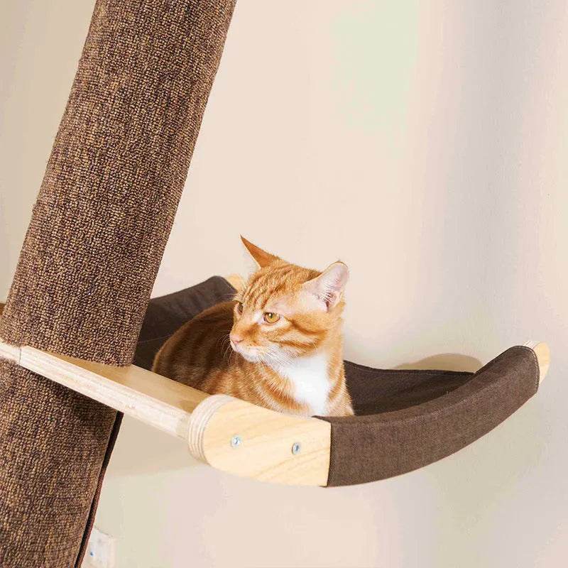 Solid Wood Large Cat Climbing Frame Cat Litter Cat Tree One Cat Shelf - EX-STOCK Canada