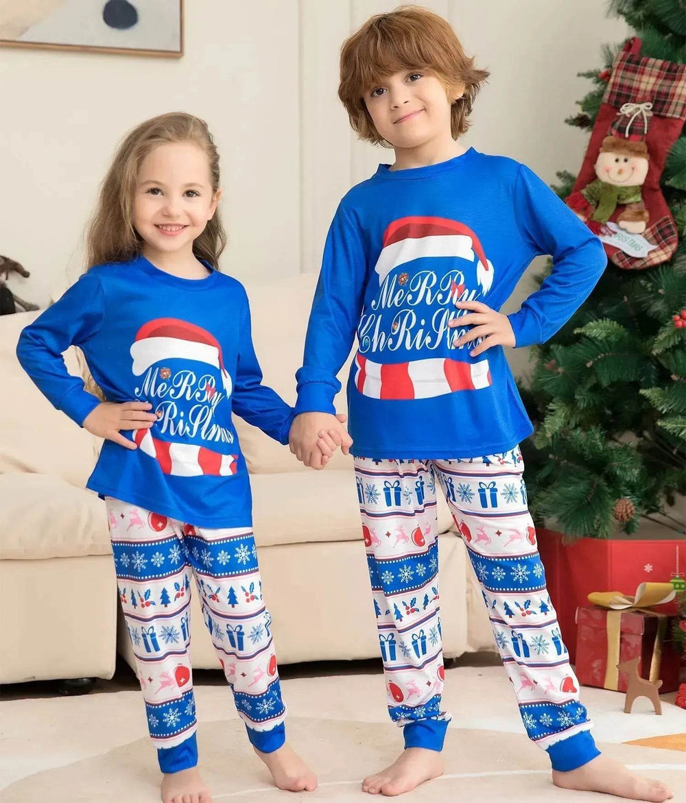 Matching Family Pajamas Sets Christmas PJ's Letter Print Top And Plaid Pants Jammies Sleepwear - EX-STOCK Canada