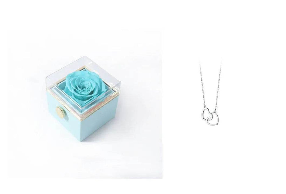 Fashion Acrylic Rotating Valentine Rose Jewelry gift Box - EX-STOCK Canada