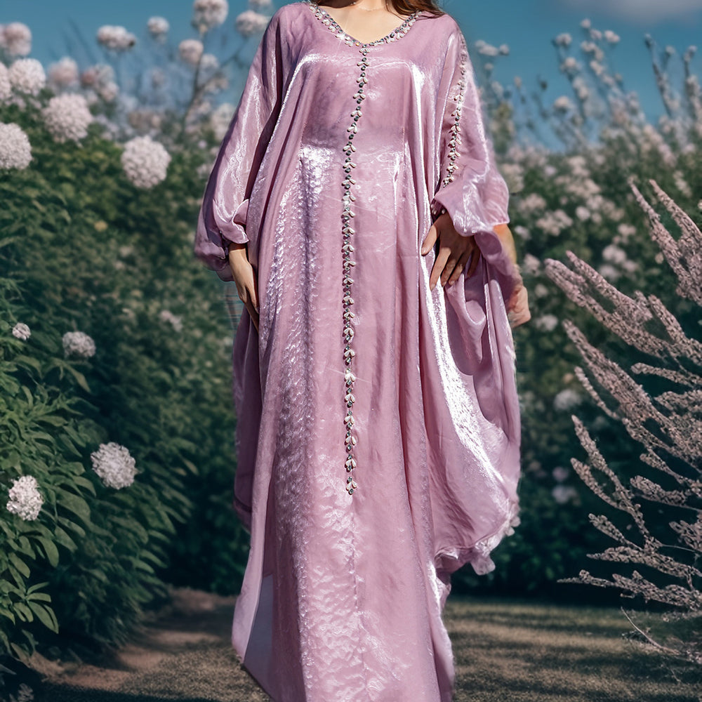 Capa de Manga Batwing para Streamer con Abalorios Cosidos a Mano Vestido Tradicional Árabe - EX-STOCK Canada