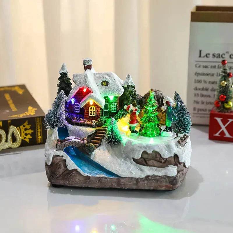 Christmas Rotating Resin Luminous Music Box Ornaments - EX-STOCK Canada