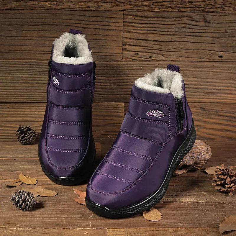 Winter Women's Cotton-padded Thick fleece lined Ankle Snow Boots - EX-STOCK Canada