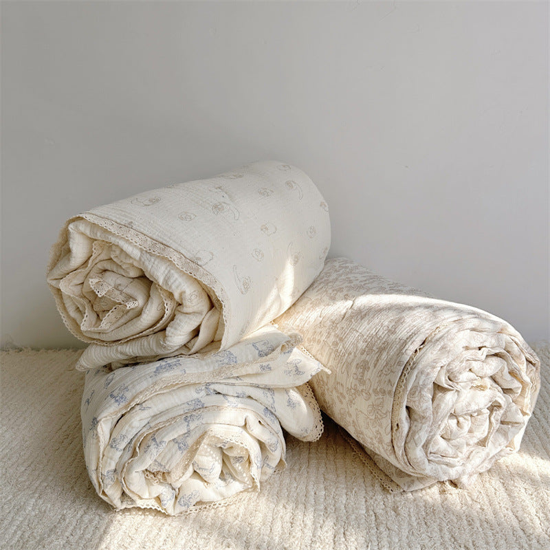 Pure Cotton Class A Double-layer Gauze Summer Air-conditioning Thin Duvet EX-STOCK Canada