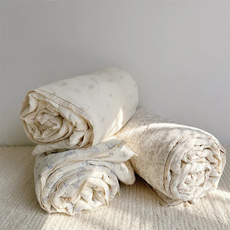 Pure Cotton Class A Double-layer Gauze Summer Air-conditioning Thin Duvet EX-STOCK Canada