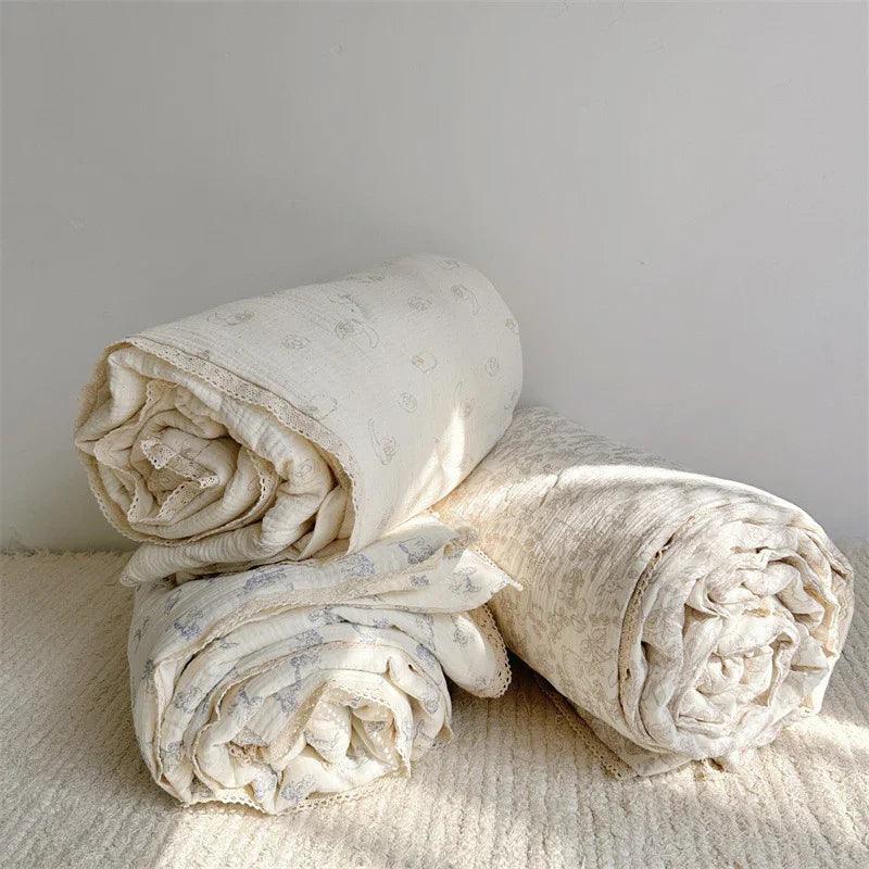 Couette fine d'été en gaze double couche de coton pur Classe A pour climatisationEX-STOCK Canada