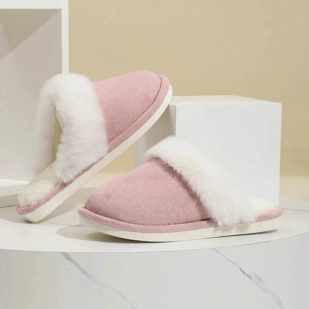 Winter Warm Plush Slippers Home Indoor Non-slip Bedroom Floor Soft Fuzzy Slipper For Couple Fashion Solid House Shoes - EX-STOCK Canada