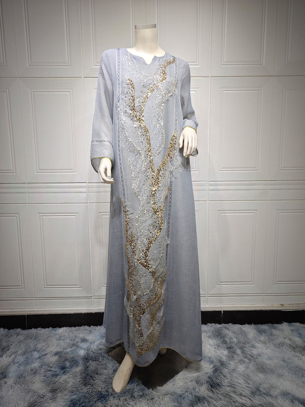 Muslim Robe Sequined Embroidery Dress EX-STOCK Canada