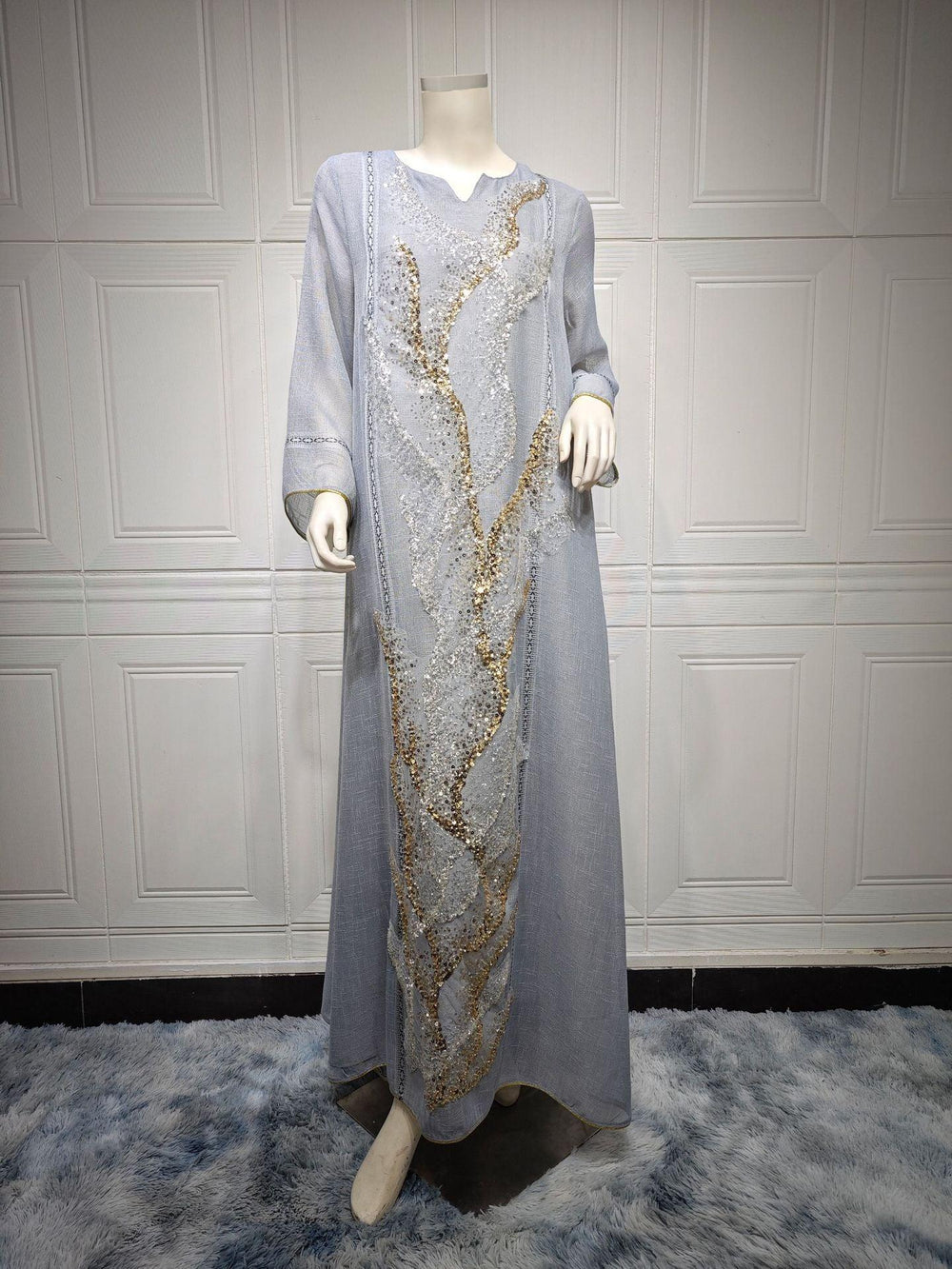 Muslim Robe Sequined Embroidery Dress EX-STOCK Canada