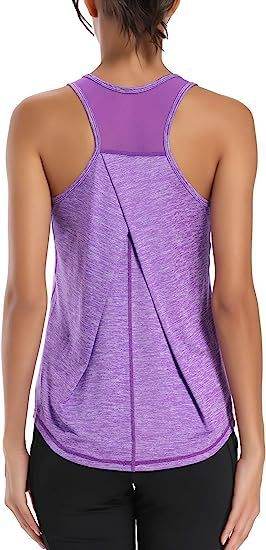 Mesh Yoga Sports Running Vest Sleeveless Workout Tank top women - EX-STOCK Canada