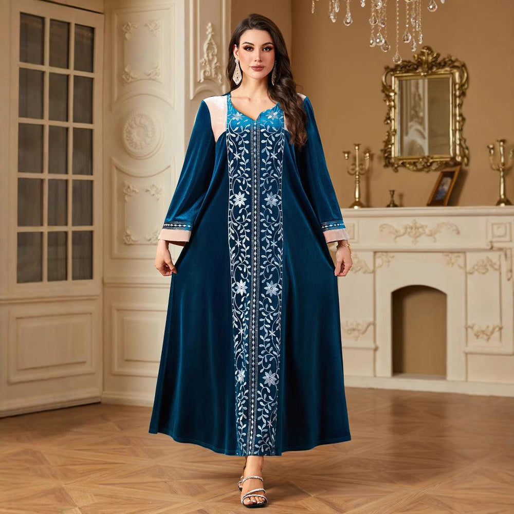 Middle East Women's Clothing Stitching Muslim Dress - EX-STOCK Canada