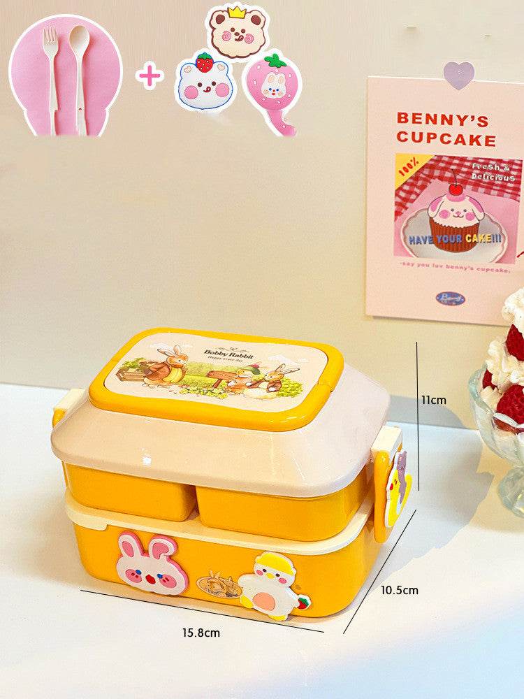 Cute Cartoon Multi-tiered Kids Bento Lunch Box - EX-STOCK Canada