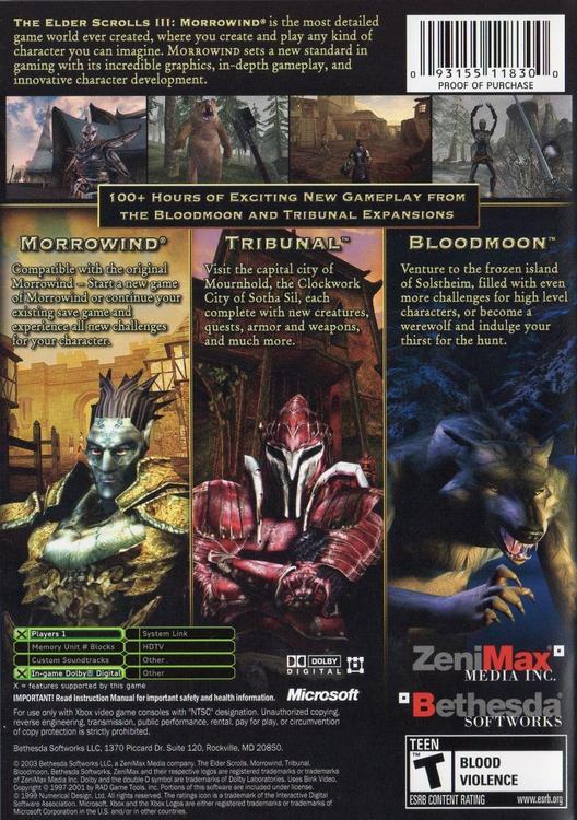The Elder Scrolls III : Morrowind - Édition Jeu de l'Année