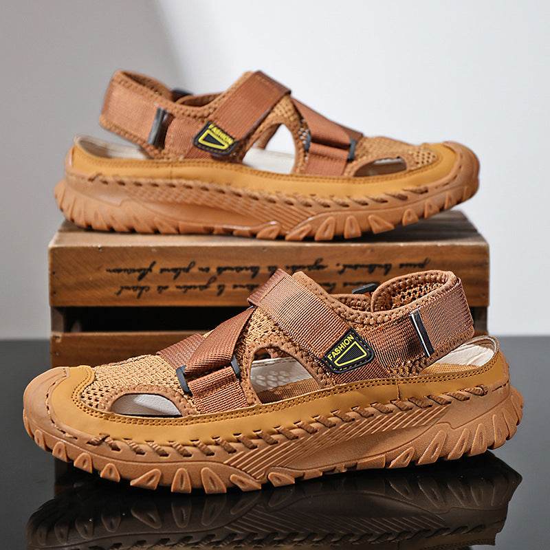 Summer Men's Hollow Mesh Surface Breathable Trendy Casual Shoes All-matching Sandals EX-STOCK CANADA