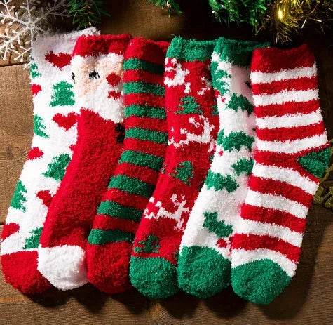 Fashion Simple Coral Fleece Christmas Stockings Gift Box - EX-STOCK Canada