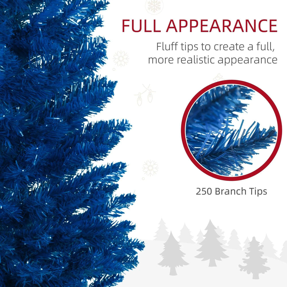 5ft Pencil Christmas Trees, Skinny Artificial Christmas Tree For Xmas Holiday Decor, Deep Blue EX-STOCK Canada