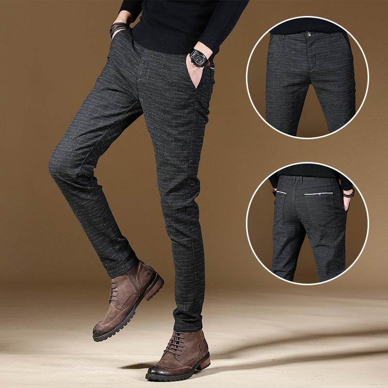 Fashion High Quality Men Spring Autumn Slim fit straight Trouser - EX-STOCK Canada