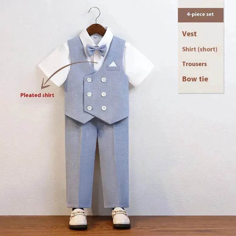 Children's Suit Vest Suit Gentleman Best Man suit 3 piece set outfit - EX-STOCK Canada