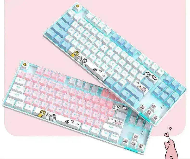 87 Key Rgb Light Effect Green Axis Portable Mechanical Keyboard - EX-STOCK Canada