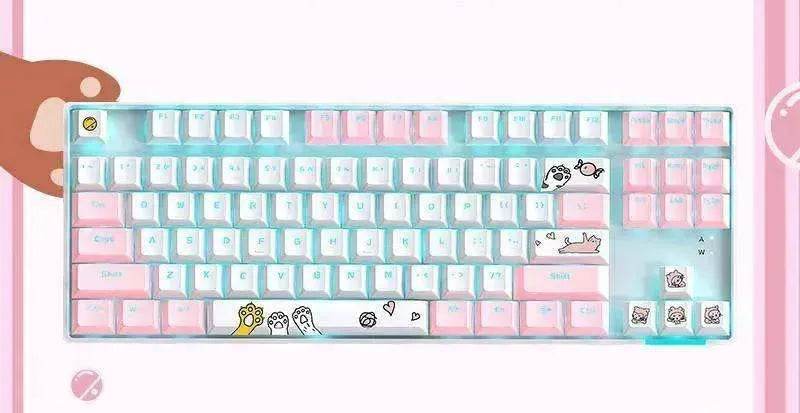 87 Key Rgb Light Effect Green Axis Portable Mechanical Keyboard - EX-STOCK Canada