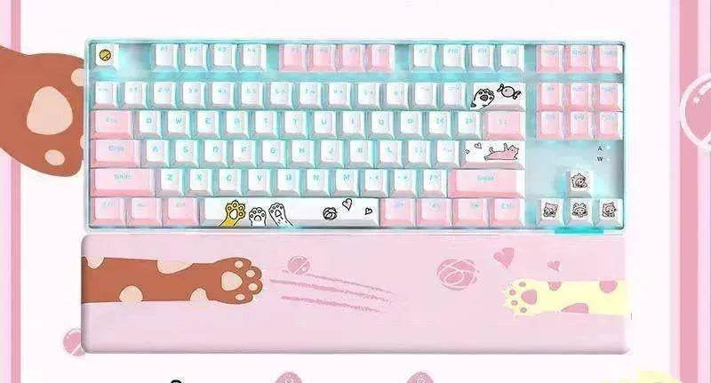 87 Key Rgb Light Effect Green Axis Portable Mechanical Keyboard - EX-STOCK Canada