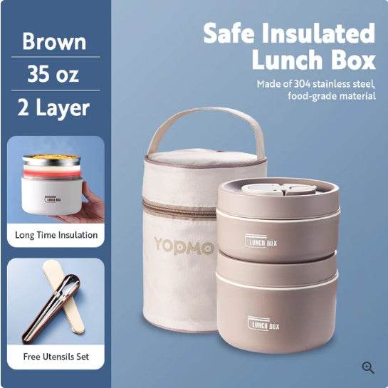 Portable Self-heating Japanese Multi Layer Thermal Insulated Lunch Box for Adult. - EX-STOCK Canada