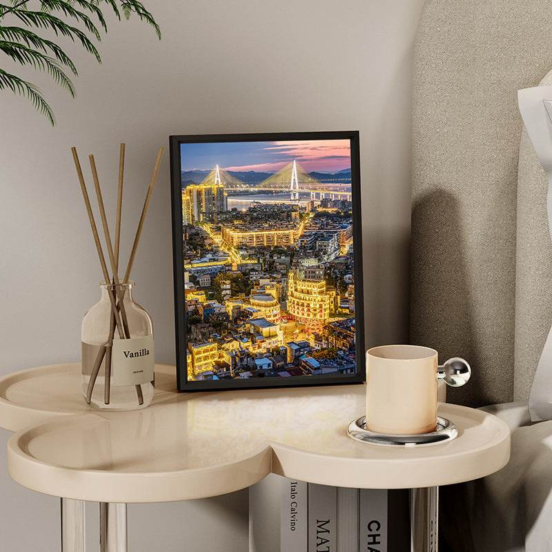 Voice-controlled Modern Minimalist New Night Light Desktop Decoration Hallway Bedroom Lighting Painting - EX-STOCK Canada