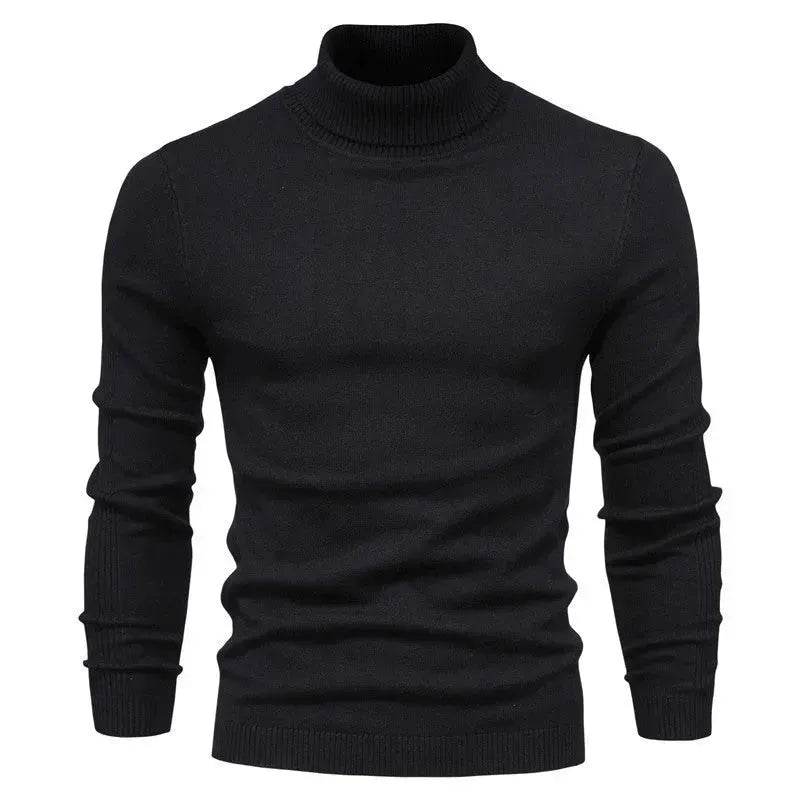 Men's Plain Slim Pullover Polo Sweatshirt Turtleneck Sweater Winter Casual Tops Men - EX-STOCK Canada