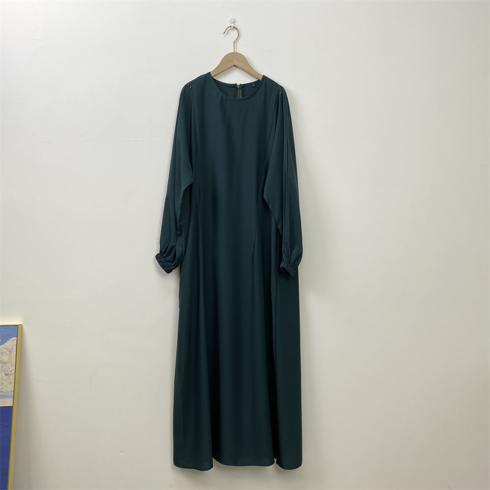 Fashion Nursing Clothes Muslim Long Sleeve Slim Fit Dress - EX-STOCK Canada