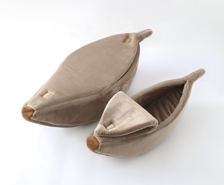 Pet House Dog Bed Banana Shape Dog House Cute Pet Kennel Nest Warm Dog Sofas Sleeping Bed EX-STOCK Canada