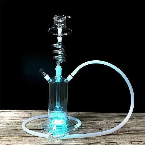 European and American LED Rotating Glass Hookah - EX-STOCK CANADA