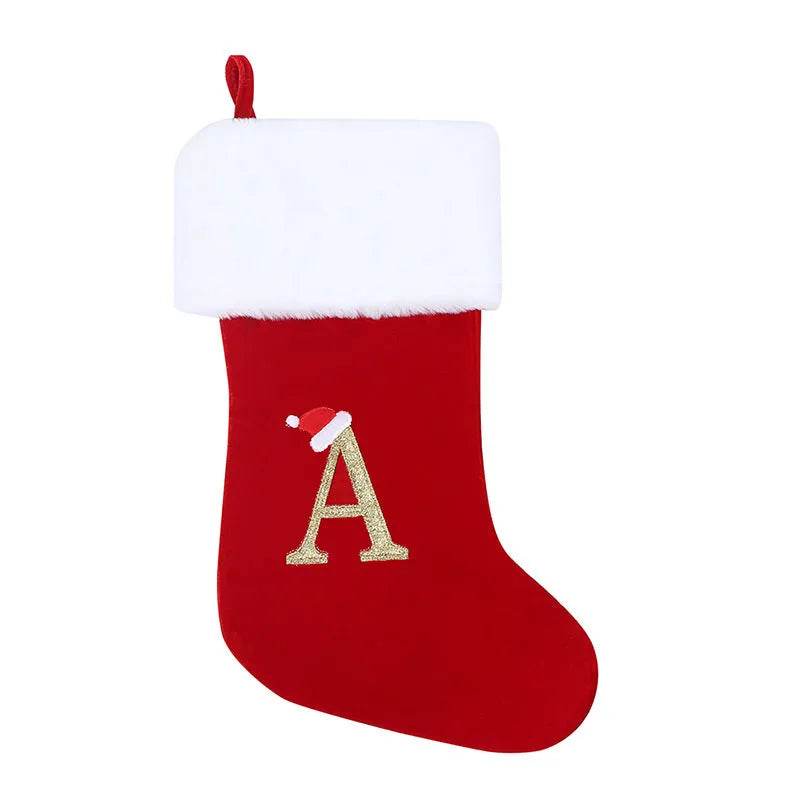 Christmas Letter Christmas Stockings Decorative Pendant - EX-STOCK Canada