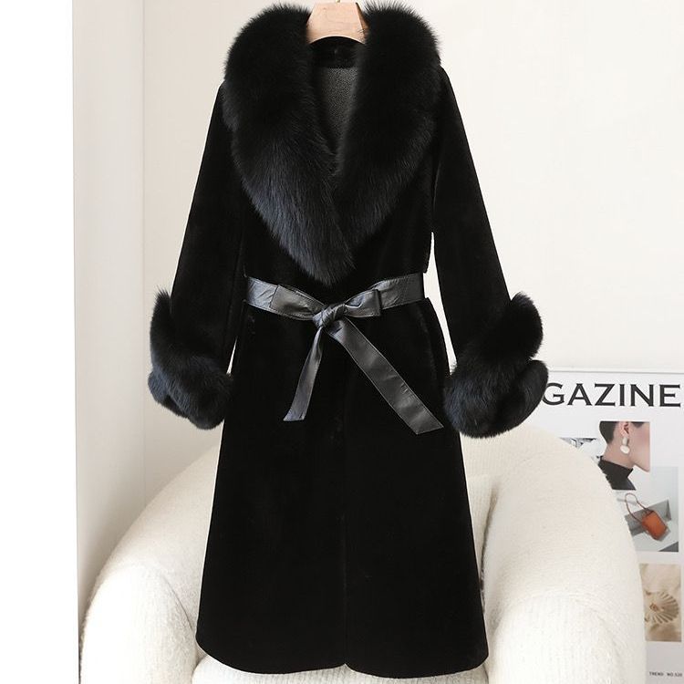 Thickened Faux Mink Coat With Large Fur Collar For Women - EX-STOCK Canada