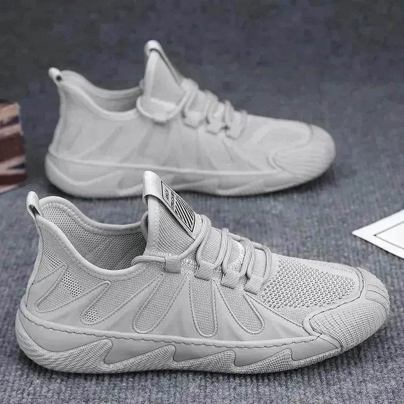 Breathable Mesh Sports Shoes Casual Lace-up Sneakers Men Non-slip Shoes - EX-STOCK Canada