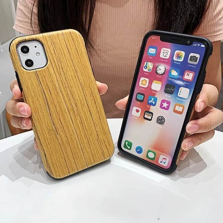 Simple Bamboo Wooden iphone Protective case Unisex - EX-STOCK Canada