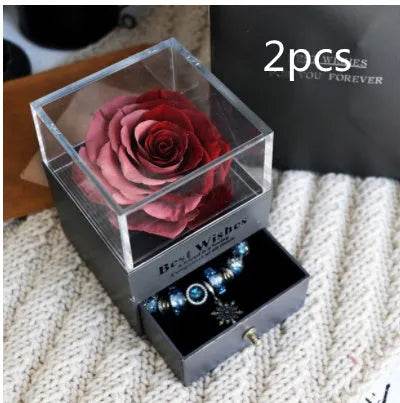 Eternal Flower Rose Jewelry Box for Birthday Presents Valentines Day Wedding Gift Box - EX-STOCK Canada