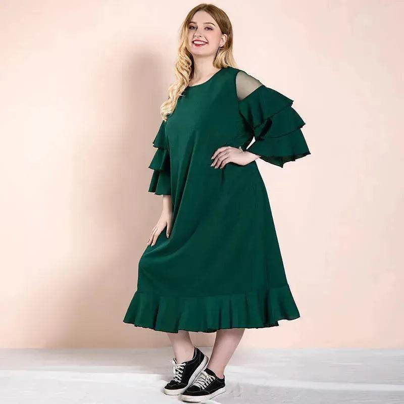 Spring And Summer Spot Women's Dress Plus Size Middle East Hot-selling Skirt dress for Mom Midi Dress - EX-STOCK Canada