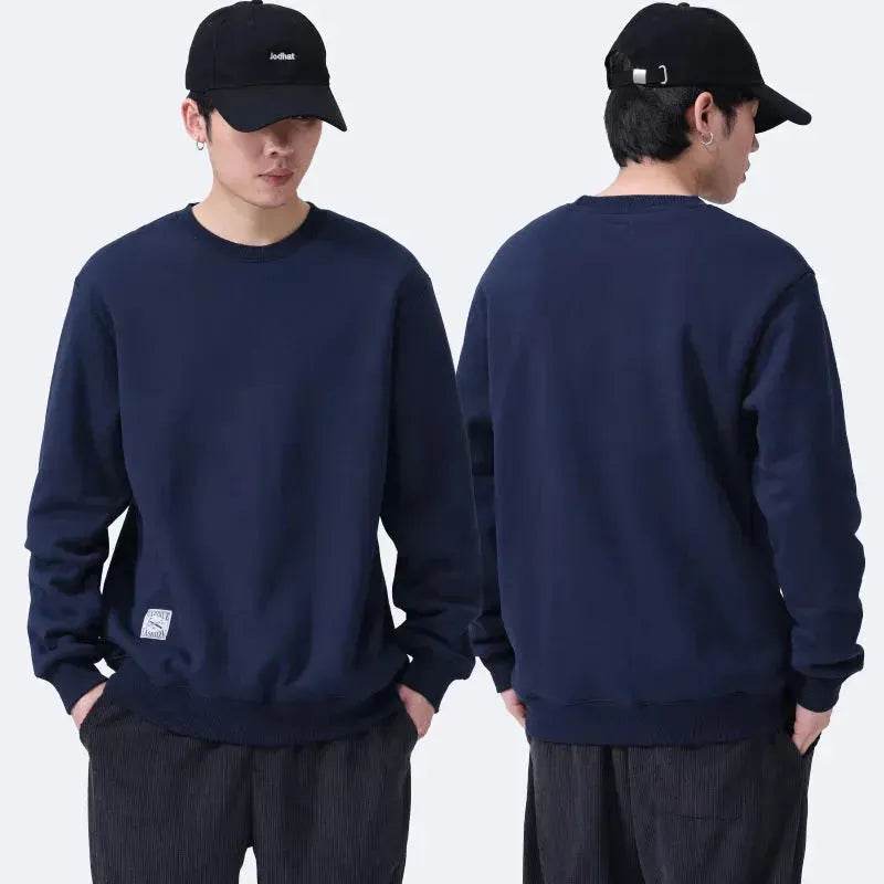 Fleece-lined Teens Oversized Winter cotton Pullover tops Round neck Sweatshirt - EX-STOCK Canada