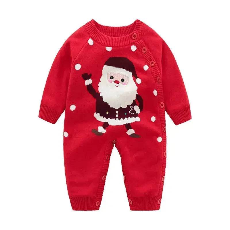 Newborn Baby Clothes Baby Crawling Clothes Thickening Out Baby Harness Christmas Baby Romper Baby Cotton Sleepwear - EX-STOCK Canada