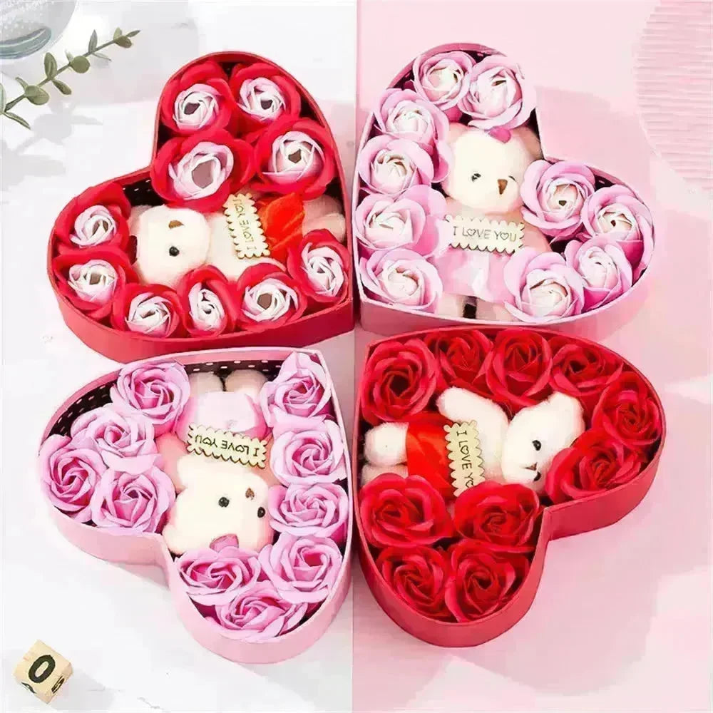 Heart-shaped Rose Red Gift Box New Year Christmas Gift Box Valentine's Day Christmas Gift Mother's Day Birthday Gift - EX-STOCK CANADA