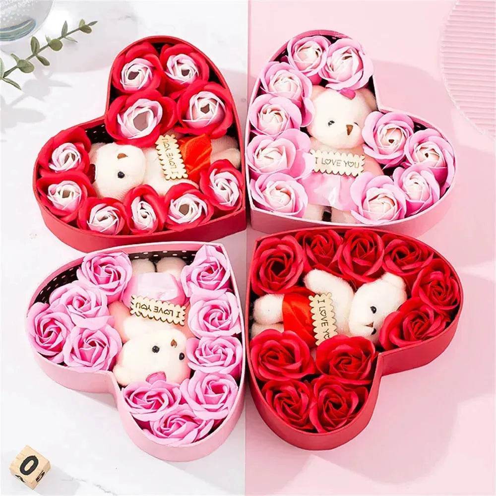 Heart-shaped Rose Red Gift Box New Year Christmas Gift Box Valentine's Day Christmas Gift Mother's Day Birthday Gift - EX-STOCK Canada