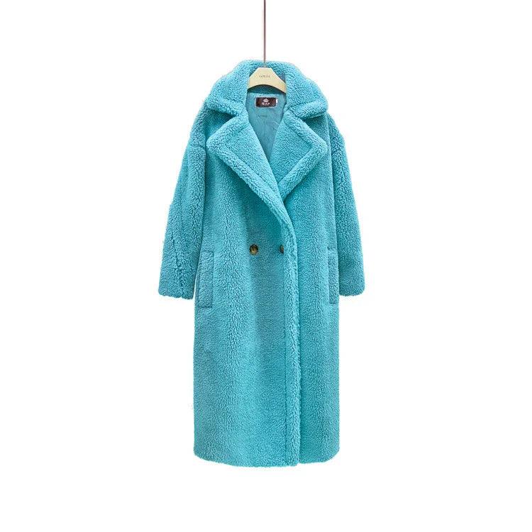 Plush Coat Ladies Long Lamb Coat Winter EX-STOCK Canada