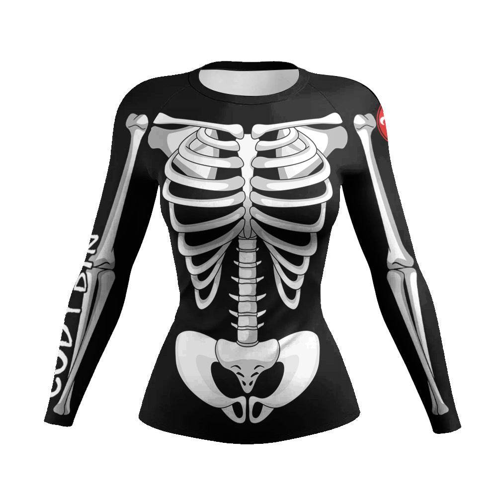 Printed Slim Fit Long Sleeve Workout Tops for Women - EX-STOCK Canada