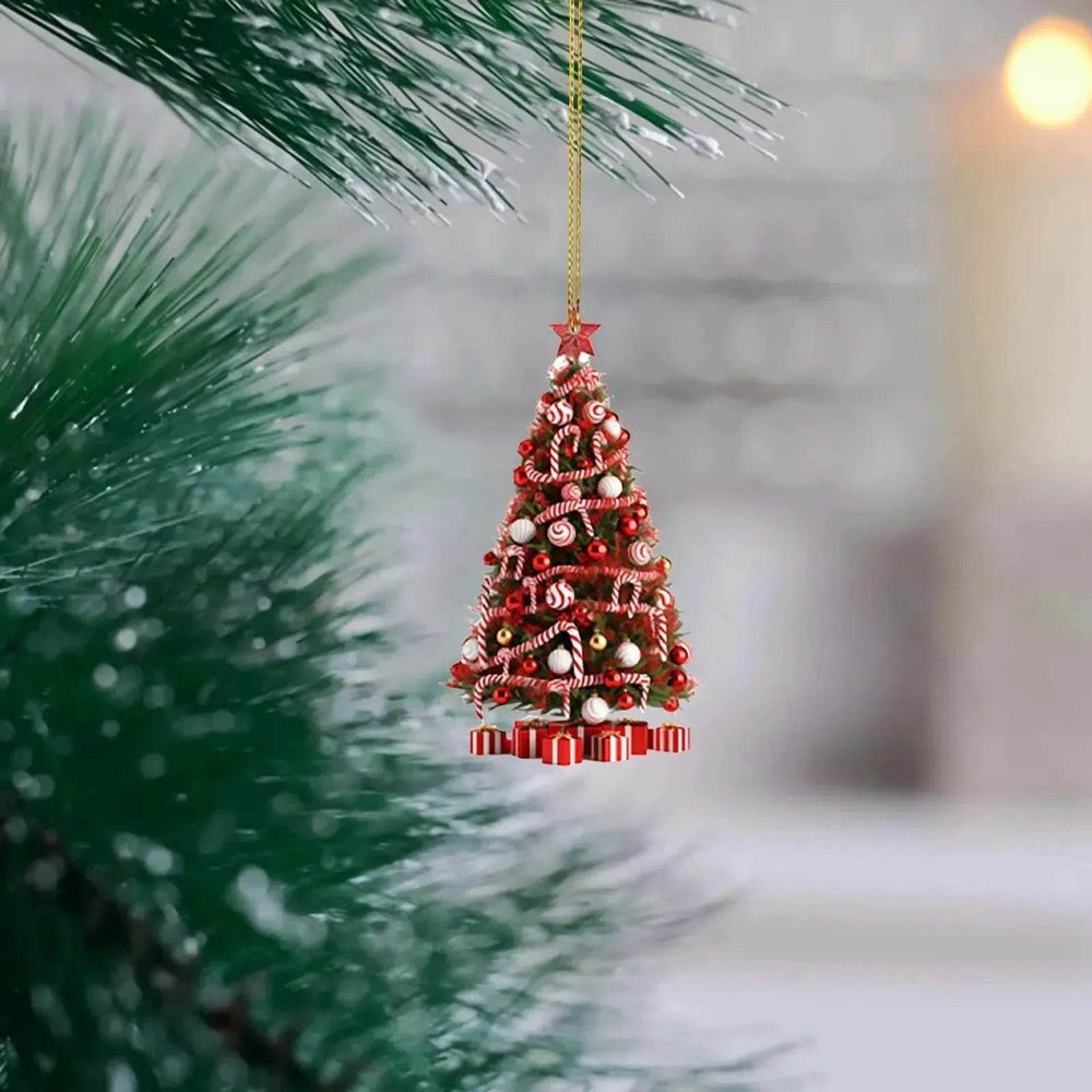 Christmas Tree Pendant Holiday Decoration Acrylic Flat Decorations - EX-STOCK Canada