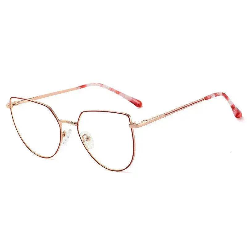 Women's Plate Anti-Blue Light Glasses Fashion Metal Large Frame - EX-STOCK Canada