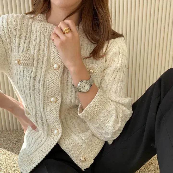 New Autumn Winter Ladies Button Twist Knit Sweater Cardigan - EX-STOCK Canada