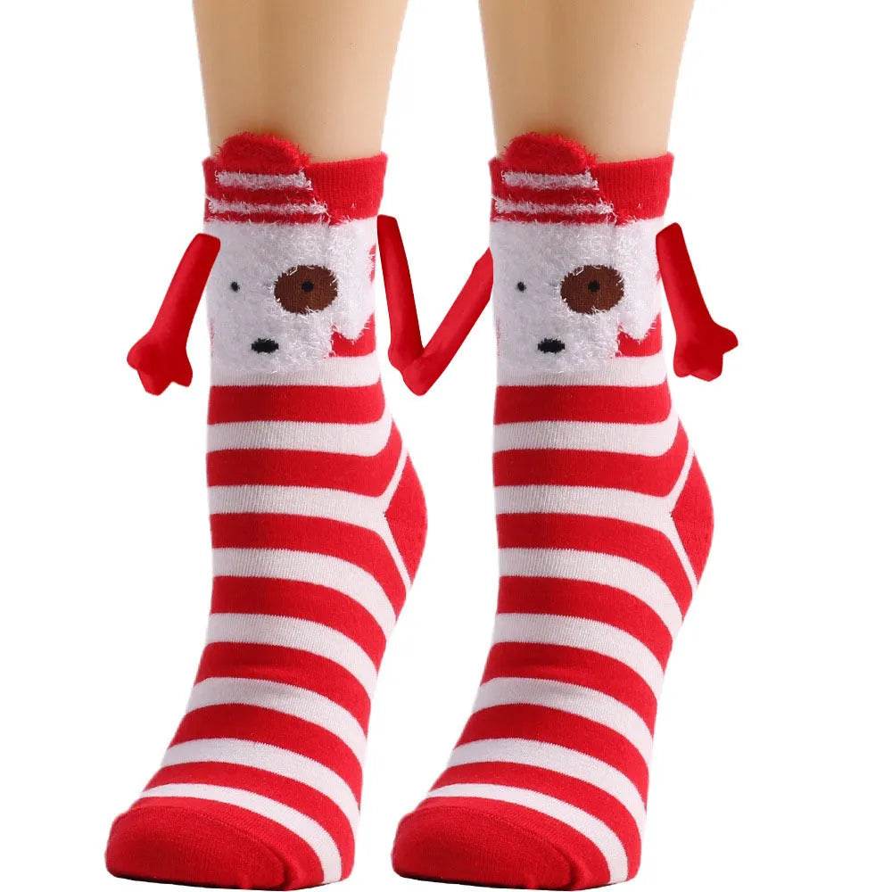 Christmas Stockings Autumn Winter Cotton Magnet Lodestone Hand Tube Socks - EX-STOCK Canada